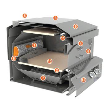 Alfresco Pizza Oven Cutaway350