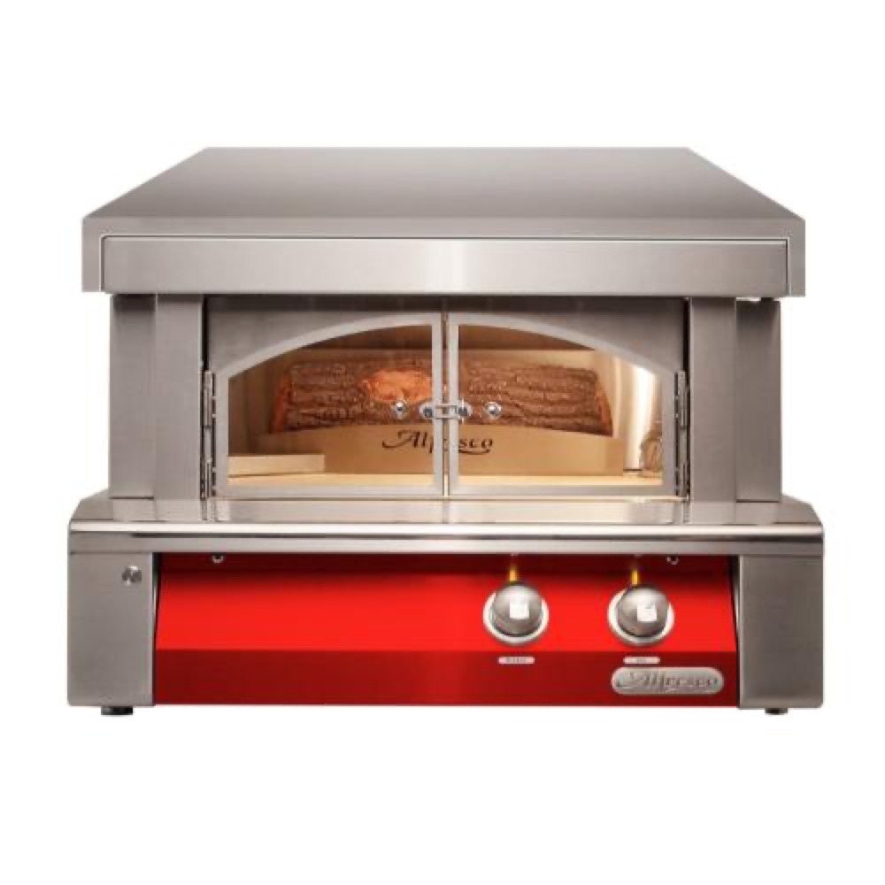 Alfresco Grills 30 Inch Countertop Propane Gas Outdoor Pizza Oven   Carmine Red