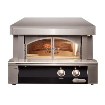 Alfresco Grills 30 Inch Countertop Natural Gas Outdoor Pizza Oven Jet Black Gloss AXE PZA NG S9005 350