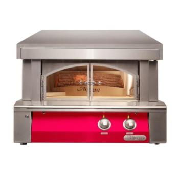 Alfresco Grills 30 Inch Countertop Natural Gas Outdoor Pizza Oven Raspberry Red AXE PZA NG S3027350