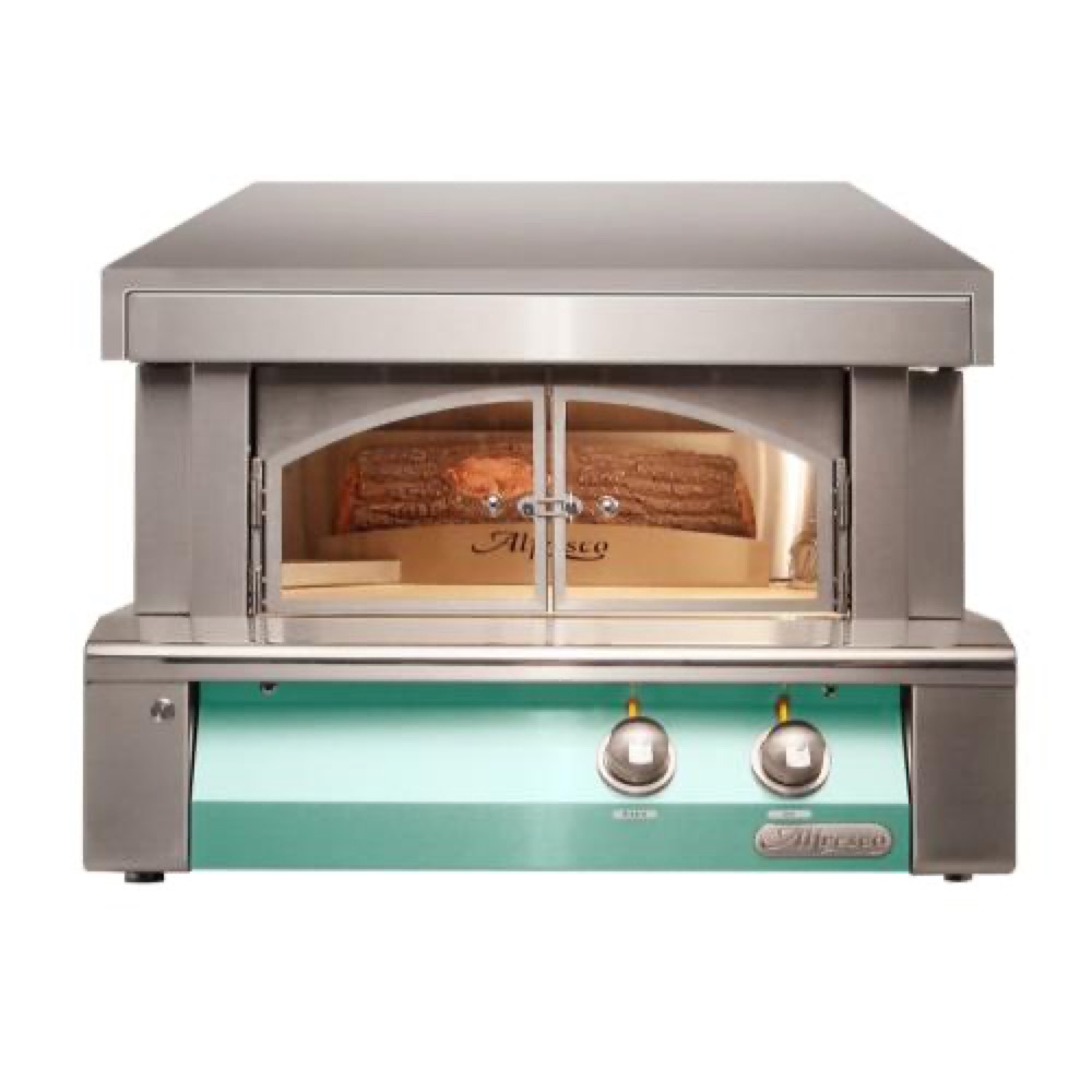 Alfresco Grills 30 Inch Countertop Natural Gas Outdoor Pizza Oven   Light Green