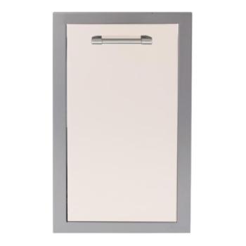 Alfresco Grills 15 Inch Roll Out Stainless Steel Trash Bin with Soft Close Hardware Signal White Gloss AXE TC SC S9003350