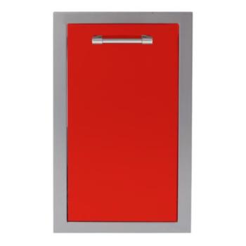 Alfresco Grills 15 Inch Roll Out Stainless Steel Trash Bin with Soft Close Hardware Carmine Red AXE TC SC S3002350