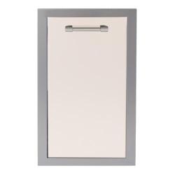 Alfresco Grills 20 Inch Roll Out Double Stainless Steel Trash and Recycling Bin with Soft Close Hardware Signal White Gloss AXE TC2D SC S9003 250