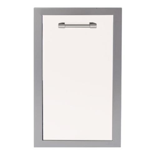 Alfresco Grills 20 Inch Roll Out Double Stainless Steel Trash and Recycling Bin with Soft Close Hardware   Signal White Matte