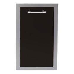 Alfresco Grills 20 Inch Roll Out Double Stainless Steel Trash and Recycling Bin with Soft Close Hardware Jet Black Gloss AXE TC2D SC S9005250