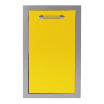 Alfresco Grills 20 Inch Roll Out Double Stainless Steel Trash and Recycling Bin with Soft Close Hardware Traffic Yellow AXE TC2D SC S1023350