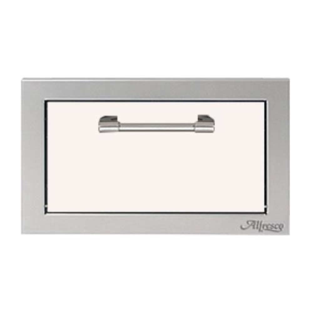Alfresco Grills 17 Inch Tilt Out Stainless Steel Paper Towel Dispenser   Signal White Gloss