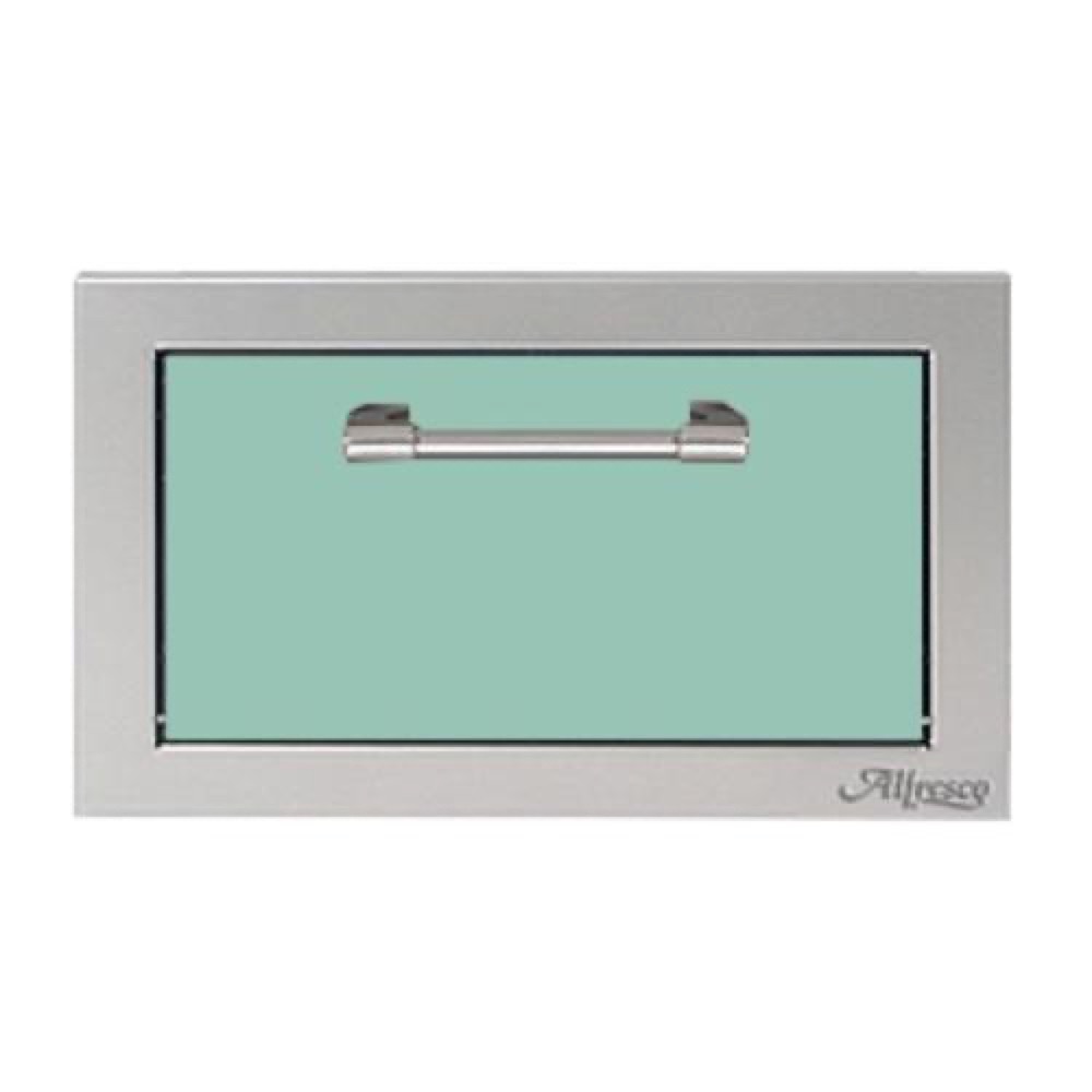 Alfresco Grills 17 Inch Tilt Out Stainless Steel Paper Towel Dispenser   Light Green