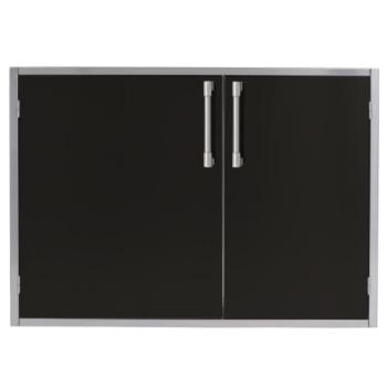 Alfresco Grills 30 x 33 Inch Stainless Steel Enclosed Water Resistant Dry Storage Pantry Jet Black Gloss AXEDSP 30H S9005 350