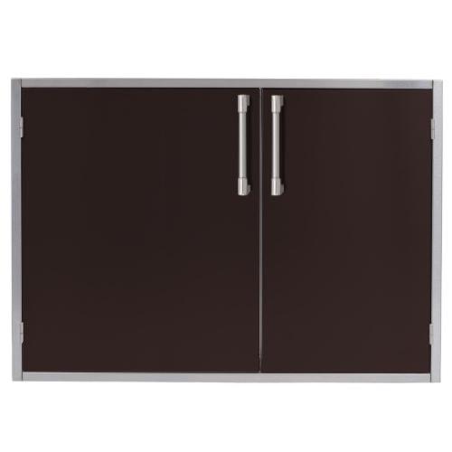 Alfresco Grills 30 x 33 Inch Stainless Steel Enclosed Water Resistant Dry Storage Pantry   Jet Black Matte