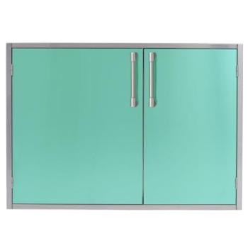 Alfresco Grills 30 x 33 Inch Stainless Steel Enclosed Water Resistant Dry Storage Pantry Light Green AXEDSP 30H S6027 350