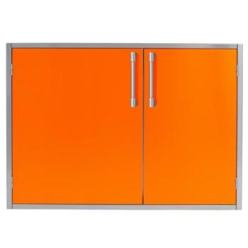 Alfresco Grills 30 x 33 Inch Stainless Steel Enclosed Water Resistant Dry Storage Pantry Luminous Orange AXEDSP 30H S2005350