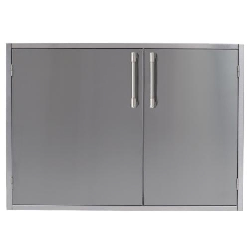 Alfresco Grills 30 x 33 Inch Stainless Steel Enclosed Water Resistant Dry Storage Pantry   Signal Grey