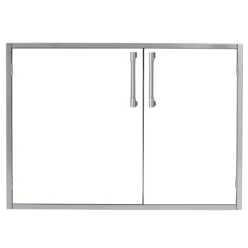 Alfresco Grills 30 x 21 Inch Stainless Steel Enclosed Water Resistant Dry Storage Pantry Signal White Matte AXEDSP 30L SM9003350
