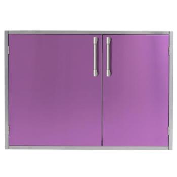 Alfresco Grills 30 x 21 Inch Stainless Steel Enclosed Water Resistant Dry Storage Pantry Blue Lilac AXEDSP 30L S4005 350
