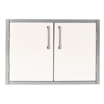 Alfresco Grills 36 x 21 Inch Stainless Steel Enclosed Water Resistant Dry Storage Pantry Signal White Gloss AXEDSP 36L S9003350