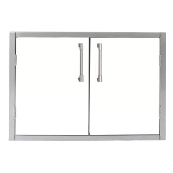 Alfresco Grills 36 x 21 Inch Stainless Steel Enclosed Water Resistant Dry Storage Pantry Signal White Matte AXEDSP 36L SM9003 350