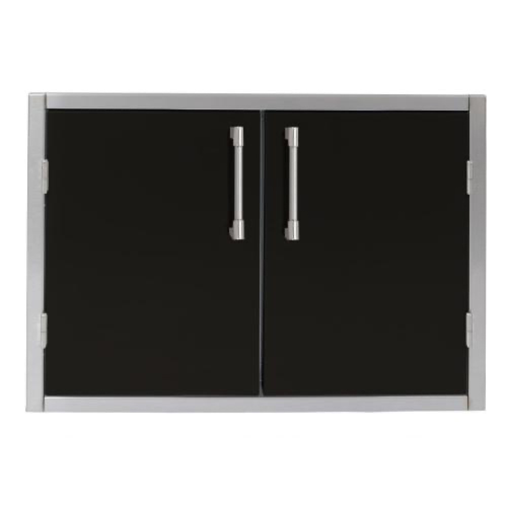 Alfresco Grills 36 x 21 Inch Stainless Steel Enclosed Water Resistant Dry Storage Pantry   Jet Black Gloss