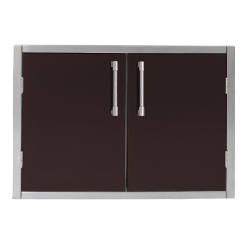 Alfresco Grills 36 x 21 Inch Stainless Steel Enclosed Water Resistant Dry Storage Pantry   Jet Black Matte