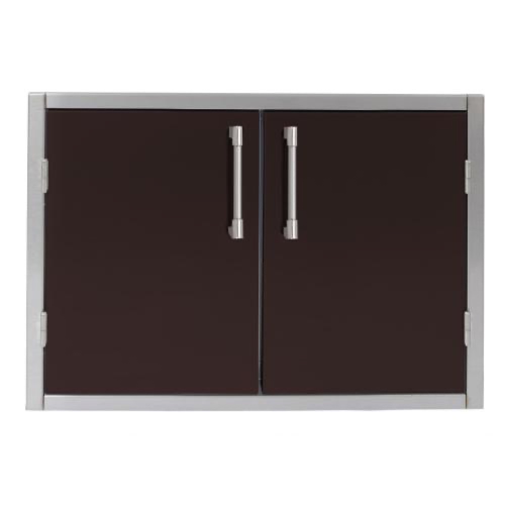 Alfresco Grills 36 x 21 Inch Stainless Steel Enclosed Water Resistant Dry Storage Pantry   Jet Black Matte