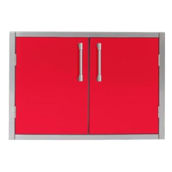 Alfresco Grills 36 x 21 Inch Stainless Steel Enclosed Water Resistant Dry Storage Pantry Raspberry Red AXEDSP 36L S3027350