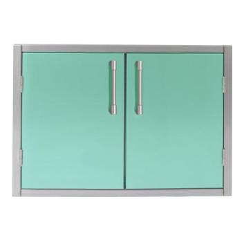 Alfresco Grills 36 x 21 Inch Stainless Steel Enclosed Water Resistant Dry Storage Pantry Light Green AXEDSP 36L S6027350