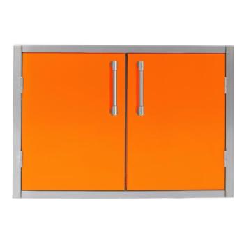Alfresco Grills 36 x 21 Inch Stainless Steel Enclosed Water Resistant Dry Storage Pantry Luminous Orange AXEDSP 36L S2005350