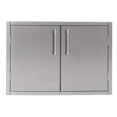 Alfresco Grills 36 x 21 Inch Stainless Steel Enclosed Water Resistant Dry Storage Pantry   Signal Grey