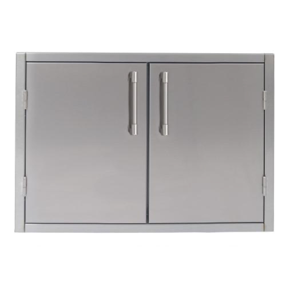 Alfresco Grills 36 x 21 Inch Stainless Steel Enclosed Water Resistant Dry Storage Pantry   Signal Grey