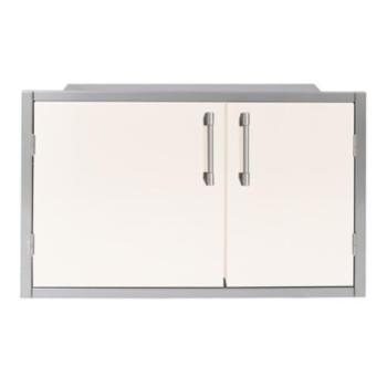 Alfresco Grills 42 x 33 Inch Stainless Steel Enclosed Water Resistant Dry Storage Pantry Signal White Gloss AXEDSP 42H S9003 350