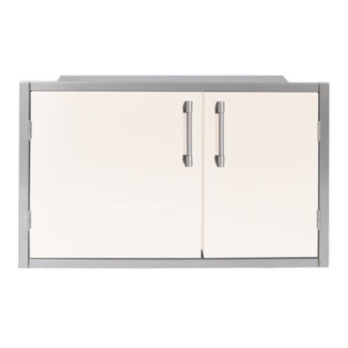 Alfresco Grills 42 x 33 Inch Stainless Steel Enclosed Water Resistant Dry Storage Pantry   Signal White Gloss