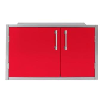 Alfresco Grills 42 x 33 Inch Stainless Steel Enclosed Water Resistant Dry Storage Pantry Raspberry Red AXEDSP 42H S3027350