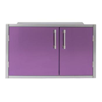 Alfresco Grills 42 x 21 Inch Stainless Steel Enclosed Water Resistant Dry Storage Pantry Blue Lilac AXEDSP 42L S4005350
