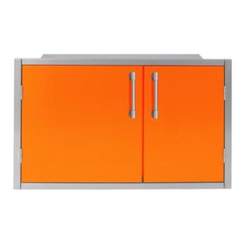 Alfresco Grills 42 x 21 Inch Stainless Steel Enclosed Water Resistant Dry Storage Pantry Luminous Orange AXEDSP 42L S2005350