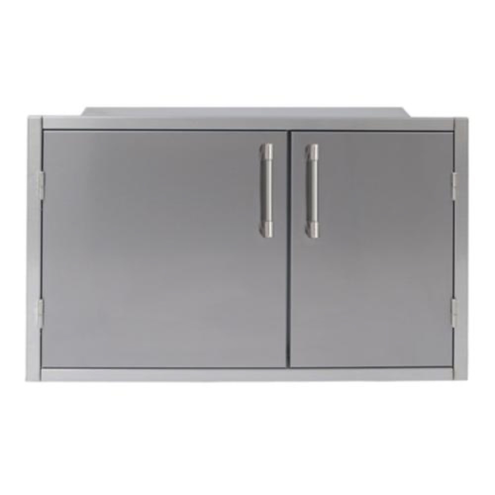 Alfresco Grills 42 x 21 Inch Stainless Steel Enclosed Water Resistant Dry Storage Pantry   Signal Grey