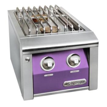 Alfresco Grills 40 000 BTU Built In Natural Gas Double Side Burner with Stainless Steel Lid Blue Lilac AXESB 2 NG S4005350