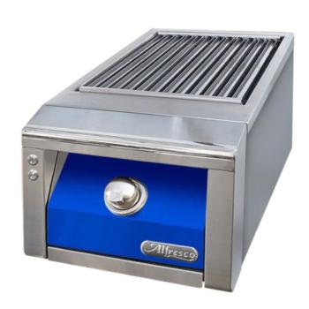 Alfresco Grills 30 200 BTU Built In Natural Gas Sear Zone Side Burner with Stainless Steel Lid Ultramarine Blue AXESZ NG S5002350