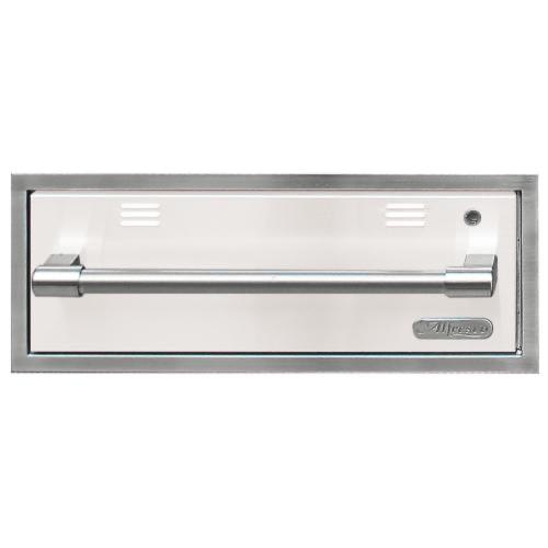 Alfresco Grills 30 Inch 110v Electric Outdoor Warming Drawer   Signal White Gloss