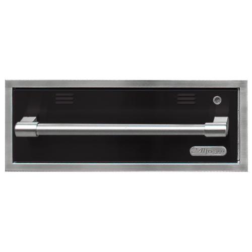 Alfresco Grills 30 Inch 110v Electric Outdoor Warming Drawer   Jet Black Gloss