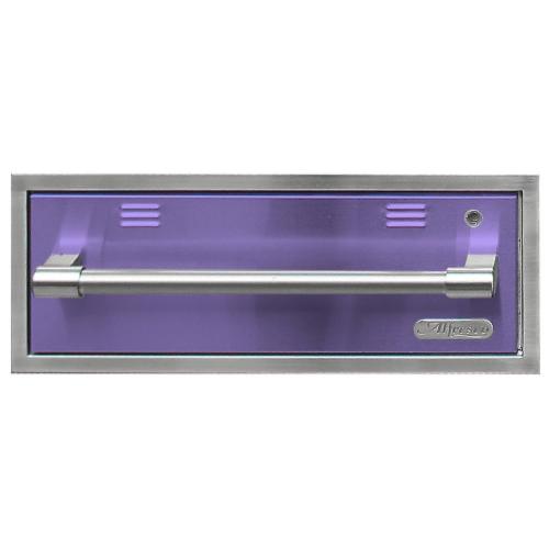 Alfresco Grills 30 Inch 110v Electric Outdoor Warming Drawer   Blue Lilac