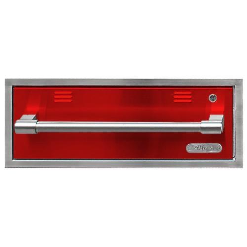 Alfresco Grills 30 Inch 110v Electric Outdoor Warming Drawer   Carmine Red
