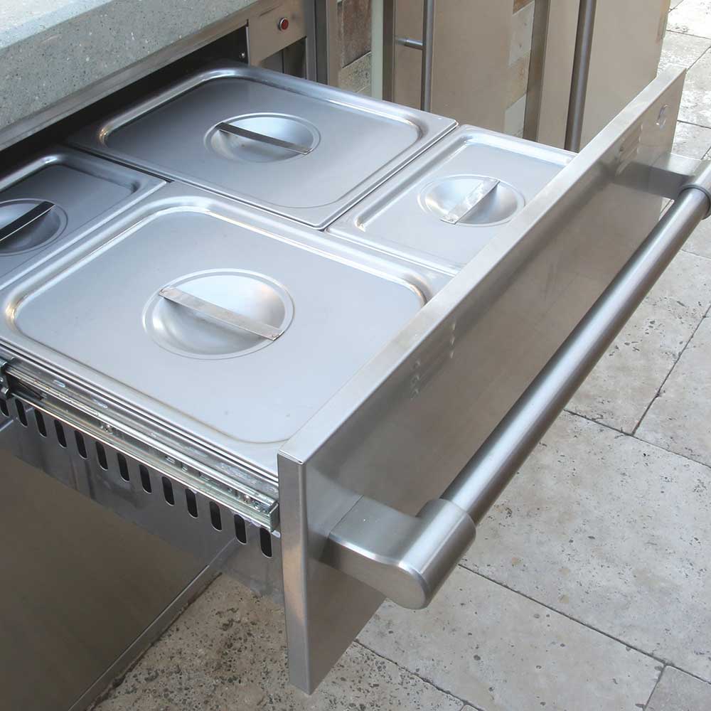 Alfresco Grills 30 Inch 110v Electric Outdoor Warming Drawer   Raspberry Red