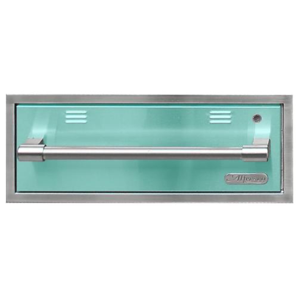 Alfresco Grills 30 Inch 110v Electric Outdoor Warming Drawer   Light Green