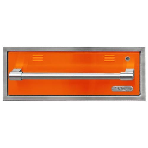 Alfresco Grills 30 Inch 110v Electric Outdoor Warming Drawer   Luminous Orange