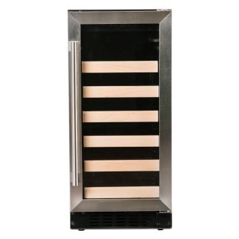 Azure 15 Inch 3 Cu Ft ADA Compliant Adjustable Height 30 Bottle Capacity Wine Center with Reversible Hinge Glass Door350