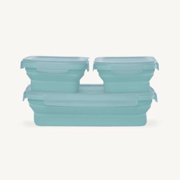 Drip EZ Secondz Food Storage Prep Tub 3 Pack Ice Blue350