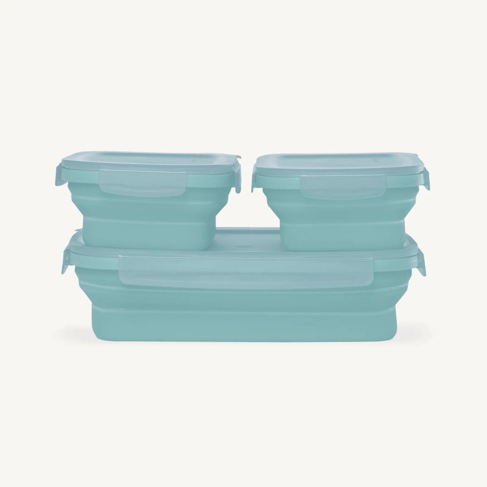 Drip EZ Secondz Food Storage Prep Tub   3 Pack   Ice Blue
