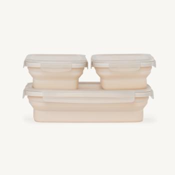 Drip EZ Secondz Food Storage Prep Tub 3 Pack Sandstone350