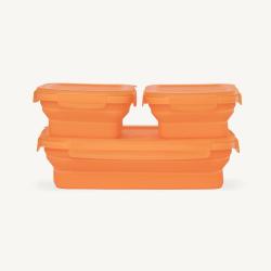 Drip EZ Secondz Food Storage Prep Tub 3 Pack Orange250